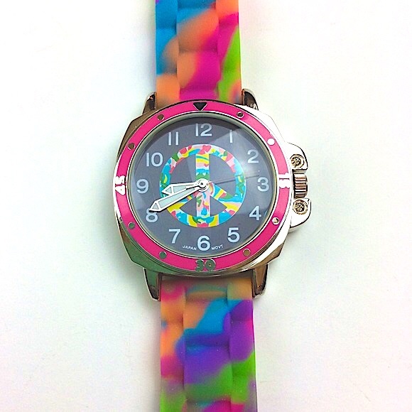 Movement Accessories - Movement Tie Dye Rainbow Peace Mood Watch